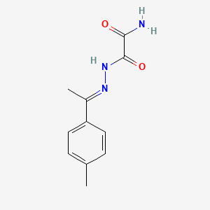 molecular formula C11H13N3O2 B3881850 2-{2-[1-(4-methylphenyl)ethylidene]hydrazino}-2-oxoacetamide 