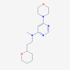 molecular formula C16H26N4O2 B3881855 N-methyl-6-morpholin-4-yl-N-[2-(tetrahydro-2H-pyran-2-yl)ethyl]pyrimidin-4-amine 