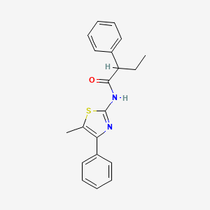molecular formula C20H20N2OS B3881862 N-(5-methyl-4-phenyl-1,3-thiazol-2-yl)-2-phenylbutanamide 