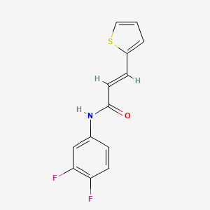 molecular formula C13H9F2NOS B3881892 N-(3,4-difluorophenyl)-3-(2-thienyl)acrylamide 