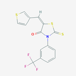 molecular formula C15H8F3NOS3 B388190 5-(3-Thienylmethylene)-2-thioxo-3-[3-(trifluoromethyl)phenyl]-1,3-thiazolidin-4-one 