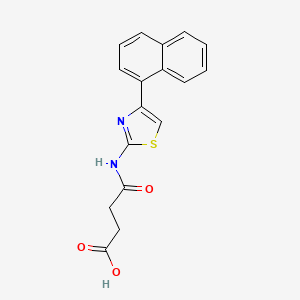 molecular formula C17H14N2O3S B3881904 4-{[4-(1-naphthyl)-1,3-thiazol-2-yl]amino}-4-oxobutanoic acid 