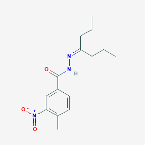 molecular formula C15H21N3O3 B3881912 4-methyl-3-nitro-N'-(1-propylbutylidene)benzohydrazide 