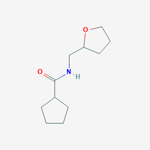 molecular formula C11H19NO2 B3881915 N-(tetrahydro-2-furanylmethyl)cyclopentanecarboxamide 