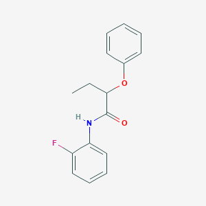 molecular formula C16H16FNO2 B3881921 N-(2-fluorophenyl)-2-phenoxybutanamide 
