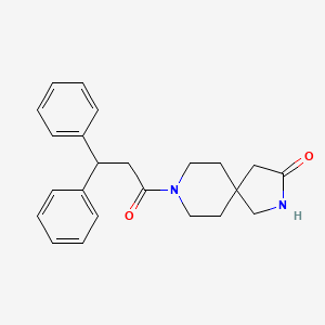 molecular formula C23H26N2O2 B3881942 8-(3,3-diphenylpropanoyl)-2,8-diazaspiro[4.5]decan-3-one 
