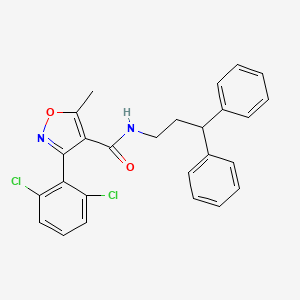 molecular formula C26H22Cl2N2O2 B3881959 3-(2,6-dichlorophenyl)-N-(3,3-diphenylpropyl)-5-methyl-4-isoxazolecarboxamide 