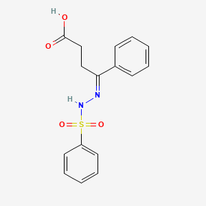 molecular formula C16H16N2O4S B3881967 4-phenyl-4-[(phenylsulfonyl)hydrazono]butanoic acid 