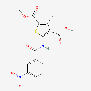 molecular formula C16H14N2O7S B3881969 dimethyl 3-methyl-5-[(3-nitrobenzoyl)amino]-2,4-thiophenedicarboxylate 