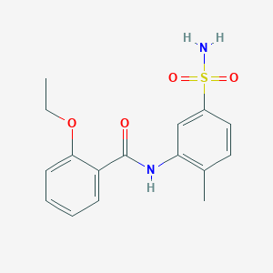 molecular formula C16H18N2O4S B3881970 N-[5-(aminosulfonyl)-2-methylphenyl]-2-ethoxybenzamide 