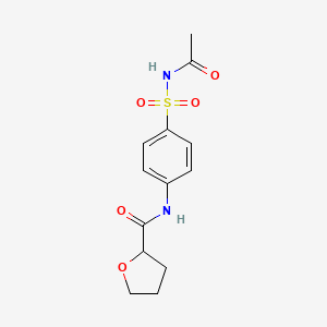 molecular formula C13H16N2O5S B3882014 N-{4-[(acetylamino)sulfonyl]phenyl}tetrahydro-2-furancarboxamide 