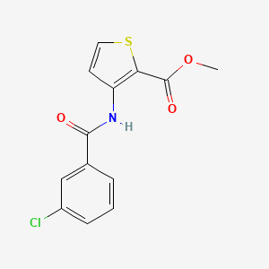 molecular formula C13H10ClNO3S B3882016 methyl 3-[(3-chlorobenzoyl)amino]-2-thiophenecarboxylate 