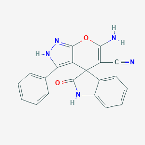 molecular formula C20H13N5O2 B388202 6'-amino-2-oxo-3'-phenyl-1,2-dihydro-2'H-spiro[indole-3,4'-pyrano[2,3-c]pyrazole]-5'-carbonitrile CAS No. 328261-44-5