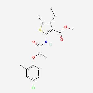 methyl 2-{[2-(4-chloro-2-methylphenoxy)propanoyl]amino}-4-ethyl-5-methyl-3-thiophenecarboxylate