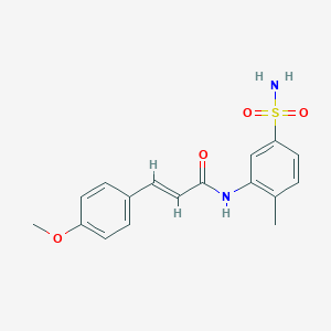 molecular formula C17H18N2O4S B3882031 N-[5-(aminosulfonyl)-2-methylphenyl]-3-(4-methoxyphenyl)acrylamide 