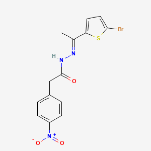 N'-[1-(5-bromo-2-thienyl)ethylidene]-2-(4-nitrophenyl)acetohydrazide