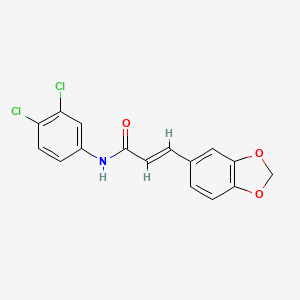 molecular formula C16H11Cl2NO3 B3882046 3-(1,3-benzodioxol-5-yl)-N-(3,4-dichlorophenyl)acrylamide 