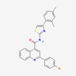 molecular formula C27H20BrN3OS B3882058 2-(4-bromophenyl)-N-[4-(2,4-dimethylphenyl)-1,3-thiazol-2-yl]-4-quinolinecarboxamide 