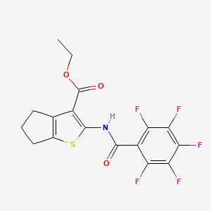 ethyl 2-[(pentafluorobenzoyl)amino]-5,6-dihydro-4H-cyclopenta[b]thiophene-3-carboxylate