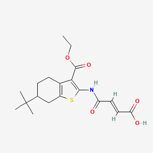 4-{[6-tert-butyl-3-(ethoxycarbonyl)-4,5,6,7-tetrahydro-1-benzothien-2-yl]amino}-4-oxo-2-butenoic acid