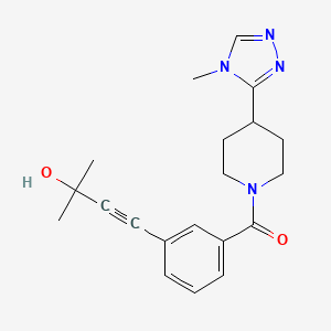 2-methyl-4-(3-{[4-(4-methyl-4H-1,2,4-triazol-3-yl)piperidin-1-yl]carbonyl}phenyl)but-3-yn-2-ol