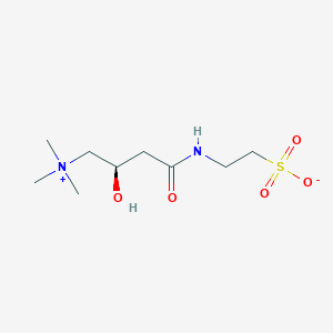 molecular formula C9H20N2O5S B038822 2-[[(3R)-3-hydroxy-4-(trimethylazaniumyl)butanoyl]amino]ethanesulfonate CAS No. 115586-21-5