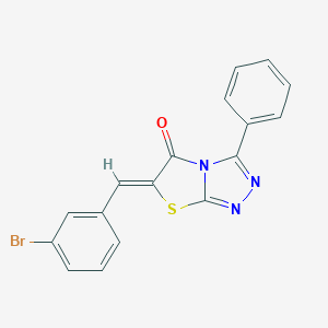 molecular formula C17H10BrN3OS B388231 6-(3-bromobenzylidene)-3-phenyl[1,3]thiazolo[2,3-c][1,2,4]triazol-5(6H)-one 