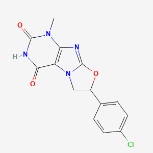 7-(4-Chlorophenyl)-4-methyl-7,8-dihydropurino[8,7-b][1,3]oxazole-1,3-dione