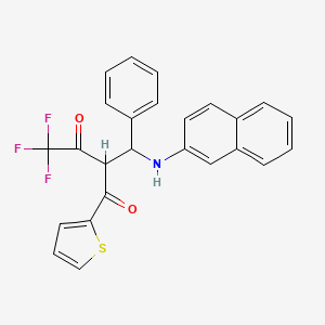 4,4,4-trifluoro-2-[(2-naphthylamino)(phenyl)methyl]-1-(2-thienyl)-1,3-butanedione