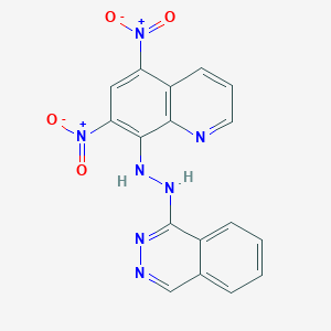 1-[2-(5,7-dinitro-8-quinolinyl)hydrazino]phthalazine