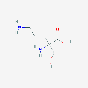 molecular formula C6H14N2O3 B038826 2,5-Diamino-2-(hydroxymethyl)pentanoic acid CAS No. 111767-05-6