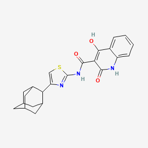 N-[4-(2-adamantyl)-1,3-thiazol-2-yl]-4-hydroxy-2-oxo-1,2-dihydro-3-quinolinecarboxamide