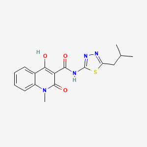 4-hydroxy-N-(5-isobutyl-1,3,4-thiadiazol-2-yl)-1-methyl-2-oxo-1,2-dihydro-3-quinolinecarboxamide