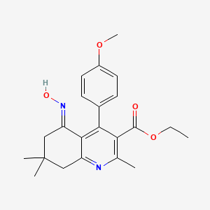 ethyl 5-(hydroxyimino)-4-(4-methoxyphenyl)-2,7,7-trimethyl-5,6,7,8-tetrahydro-3-quinolinecarboxylate