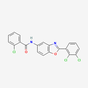 2-chloro-N-[2-(2,3-dichlorophenyl)-1,3-benzoxazol-5-yl]benzamide