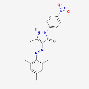 5-methyl-2-(4-nitrophenyl)-4-[(2,4,6-trimethylphenyl)diazenyl]-1H-pyrazol-3-one