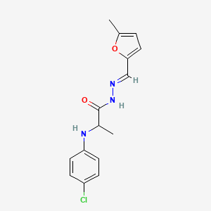 2-[(4-Chlorophenyl)amino]-N'-[(E)-(5-methylfuran-2-YL)methylidene]propanehydrazide