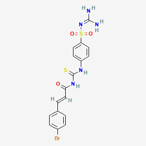 {[AMINO(IMINO)METHYL]AMINO}{4-[({[3-(4-BROMOPHENYL)ACRYLOYL]AMINO}CARBOTHIOYL)AMINO]PHENYL}DIOXO-LAMBDA~6~-SULFANE