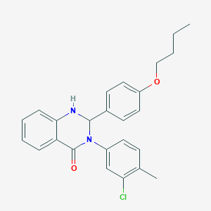 2-(4-butoxyphenyl)-3-(3-chloro-4-methylphenyl)-2,3-dihydro-4(1H)-quinazolinone