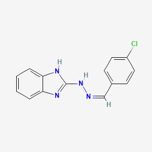 N-[(Z)-(4-chlorophenyl)methylideneamino]-1H-benzimidazol-2-amine