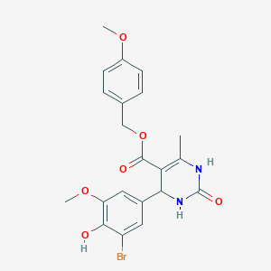 4-Methoxybenzyl 4-(3-bromo-4-hydroxy-5-methoxyphenyl)-6-methyl-2-oxo-1,2,3,4-tetrahydro-5-pyrimidinecarboxylate