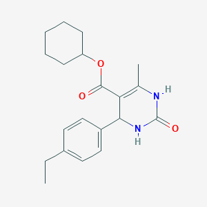 Cyclohexyl 4-(4-ethylphenyl)-6-methyl-2-oxo-1,2,3,4-tetrahydro-5-pyrimidinecarboxylate