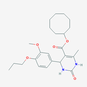 Cyclooctyl 4-(3-methoxy-4-propoxyphenyl)-6-methyl-2-oxo-1,2,3,4-tetrahydro-5-pyrimidinecarboxylate