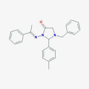 molecular formula C25H25N3O B388293 1-Benzyl-2-(4-methylphenyl)-3-[(1-phenylethylidene)amino]-4-imidazolidinone 