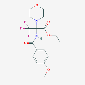 Ethyl 3,3,3-trifluoro-2-[(4-methoxybenzoyl)amino]-2-(4-morpholinyl)propanoate