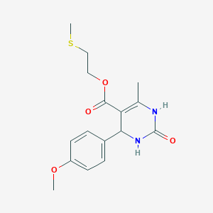 2-(Methylsulfanyl)ethyl 4-(4-methoxyphenyl)-6-methyl-2-oxo-1,2,3,4-tetrahydro-5-pyrimidinecarboxylate