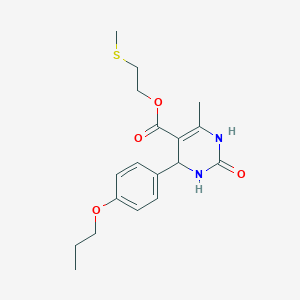 2-(Methylsulfanyl)ethyl 6-methyl-2-oxo-4-(4-propoxyphenyl)-1,2,3,4-tetrahydropyrimidine-5-carboxylate