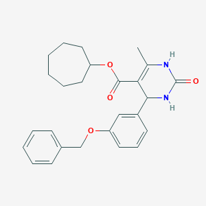 Cycloheptyl 4-[3-(benzyloxy)phenyl]-6-methyl-2-oxo-1,2,3,4-tetrahydro-5-pyrimidinecarboxylate