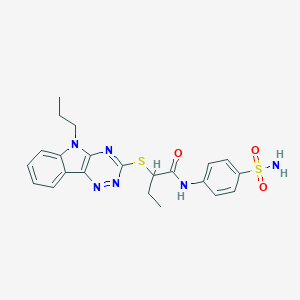 2-[(5-propyl-5H-[1,2,4]triazino[5,6-b]indol-3-yl)sulfanyl]-N-(4-sulfamoylphenyl)butanamide