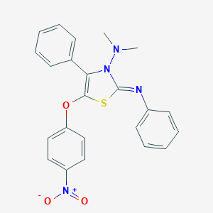 molecular formula C23H20N4O3S B388319 N-[3-(dimethylamino)-5-(4-nitrophenoxy)-4-phenyl-1,3-thiazol-2-yliden]-N-phenylamine 